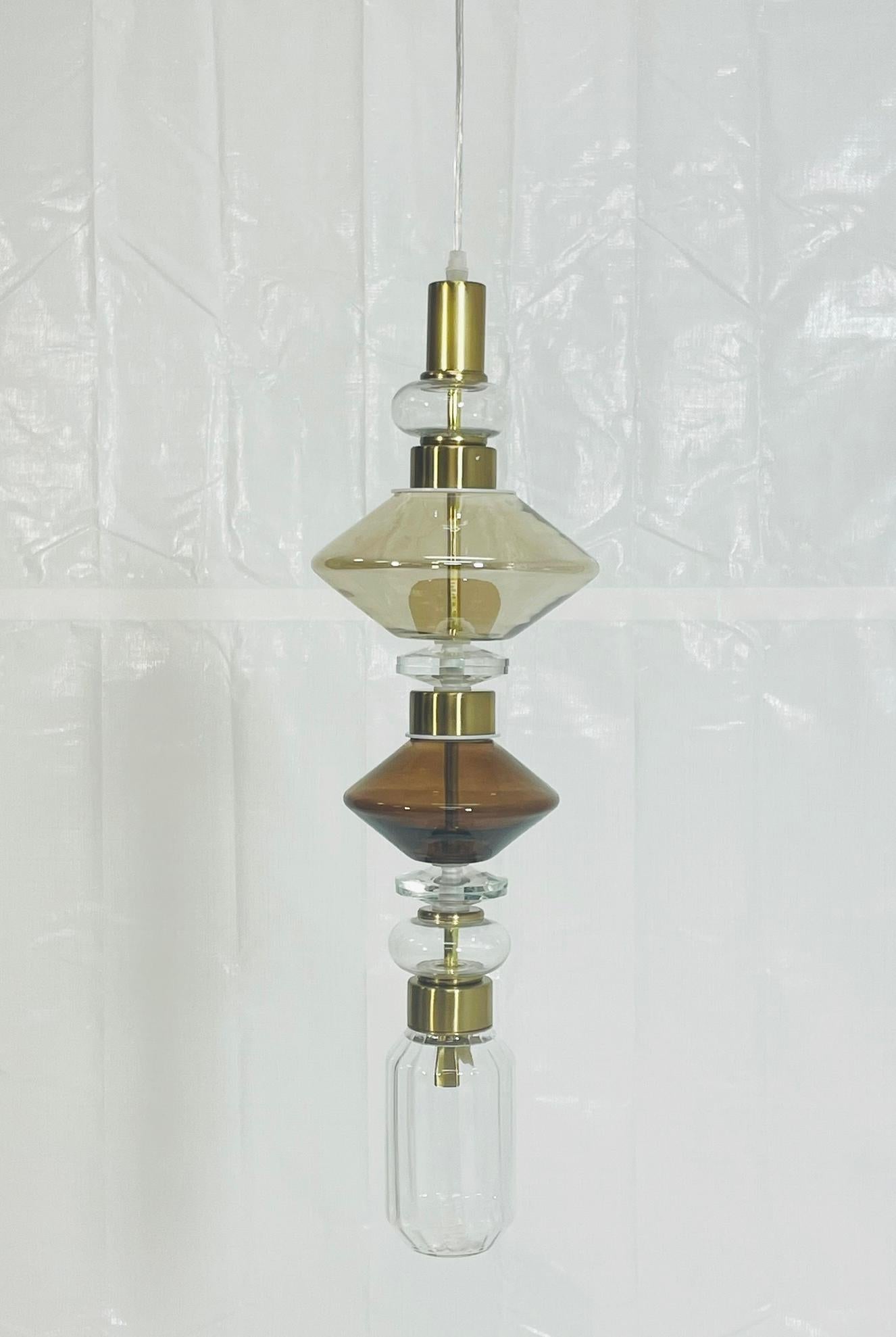 Pendentif Ballet No. 2 par Massimiliano Raggi pour Sicis, Italie - Verre d'art moderne Bon état - En vente à Los Angeles, CA