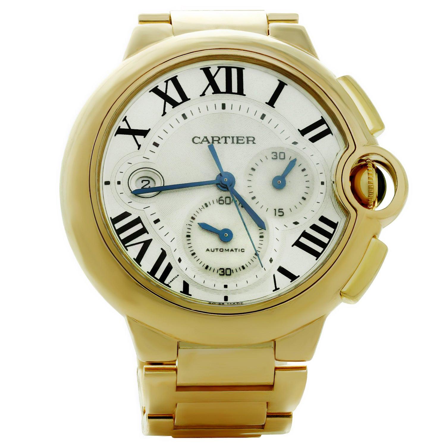 Ballon Bleu de Cartier Automatic Chronograph Extra Large Yellow Gold Watch 3107