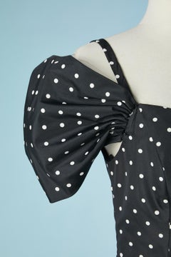 Vestido de cóctel de lunares A.J Barri Circa 1980