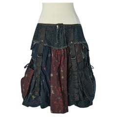 Ballon skirt in denim and cotton jacquard MARITHÉ et FRANÇOIS GIRBAUD