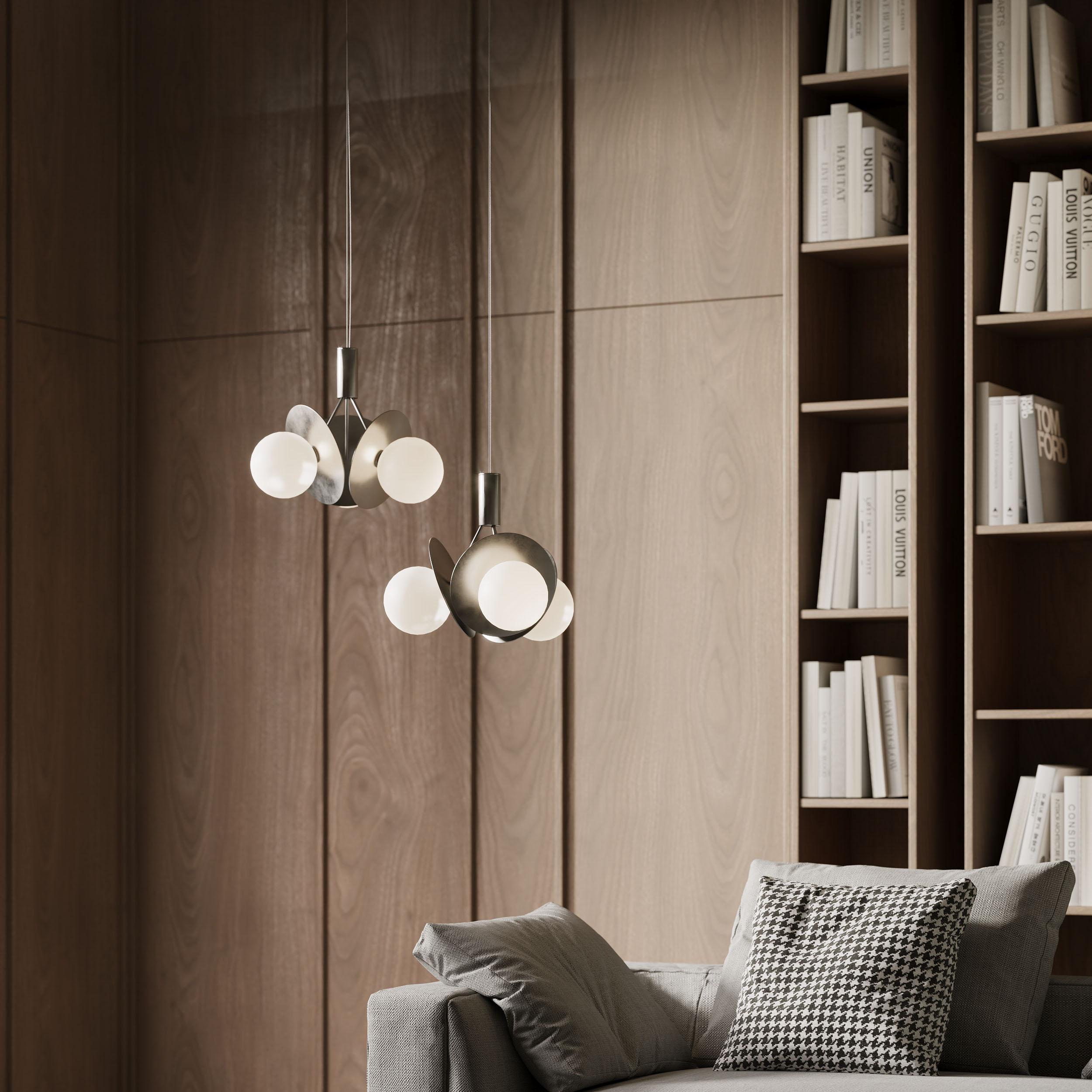Lampada da soffitto Ballons, 21602, di Stillux Illuminazione
Dimensioni: D 36 x H 28 cm.
Materiali: Vetro, argento opaco.

Disponibile in foglia oro, foglia argento, nero velluto o argento opaco. Contattateci.

Tutte le nostre lampade possono essere