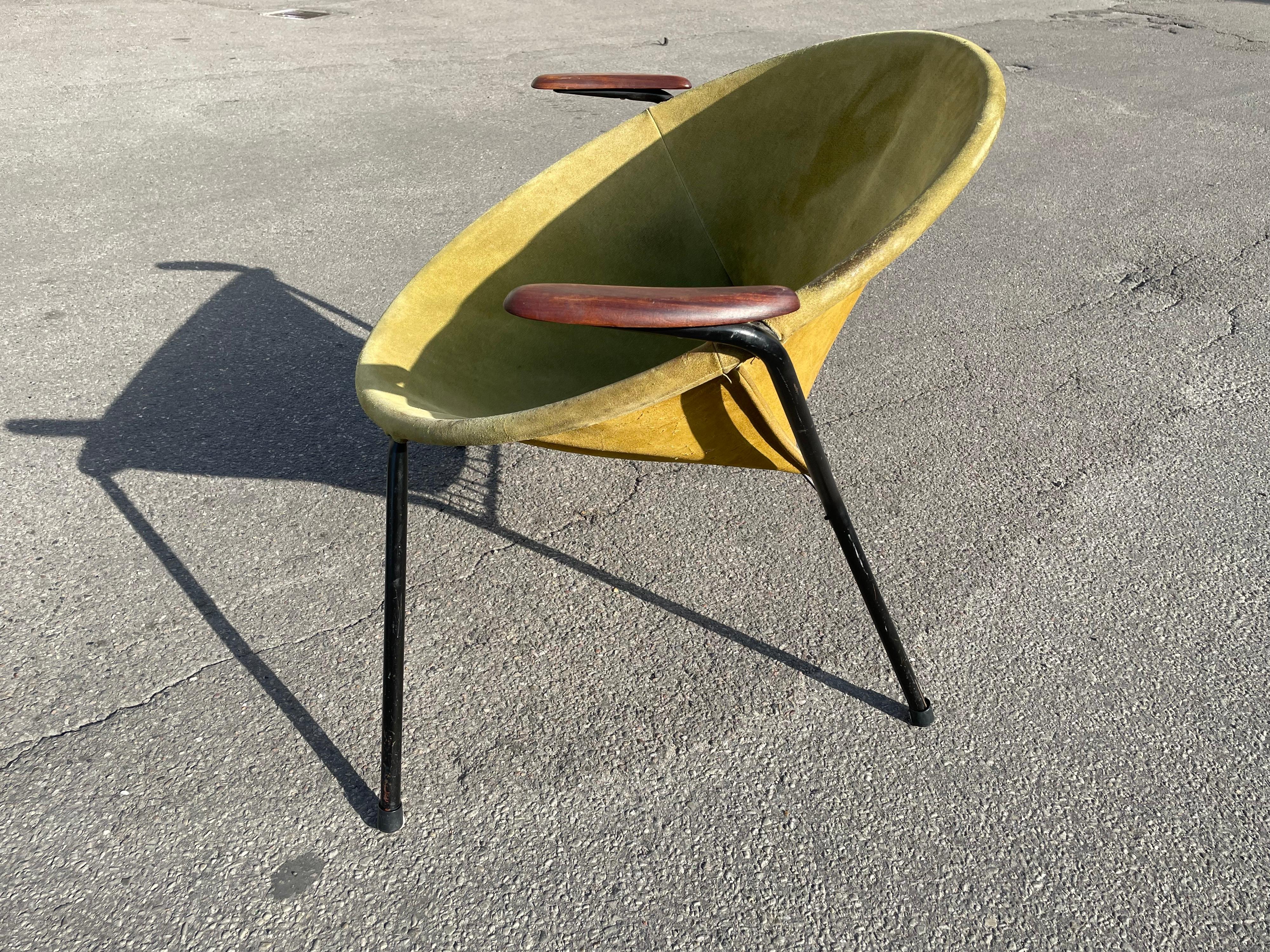 Danish Balloon Lounge Chair by Hans Olsen For Sale