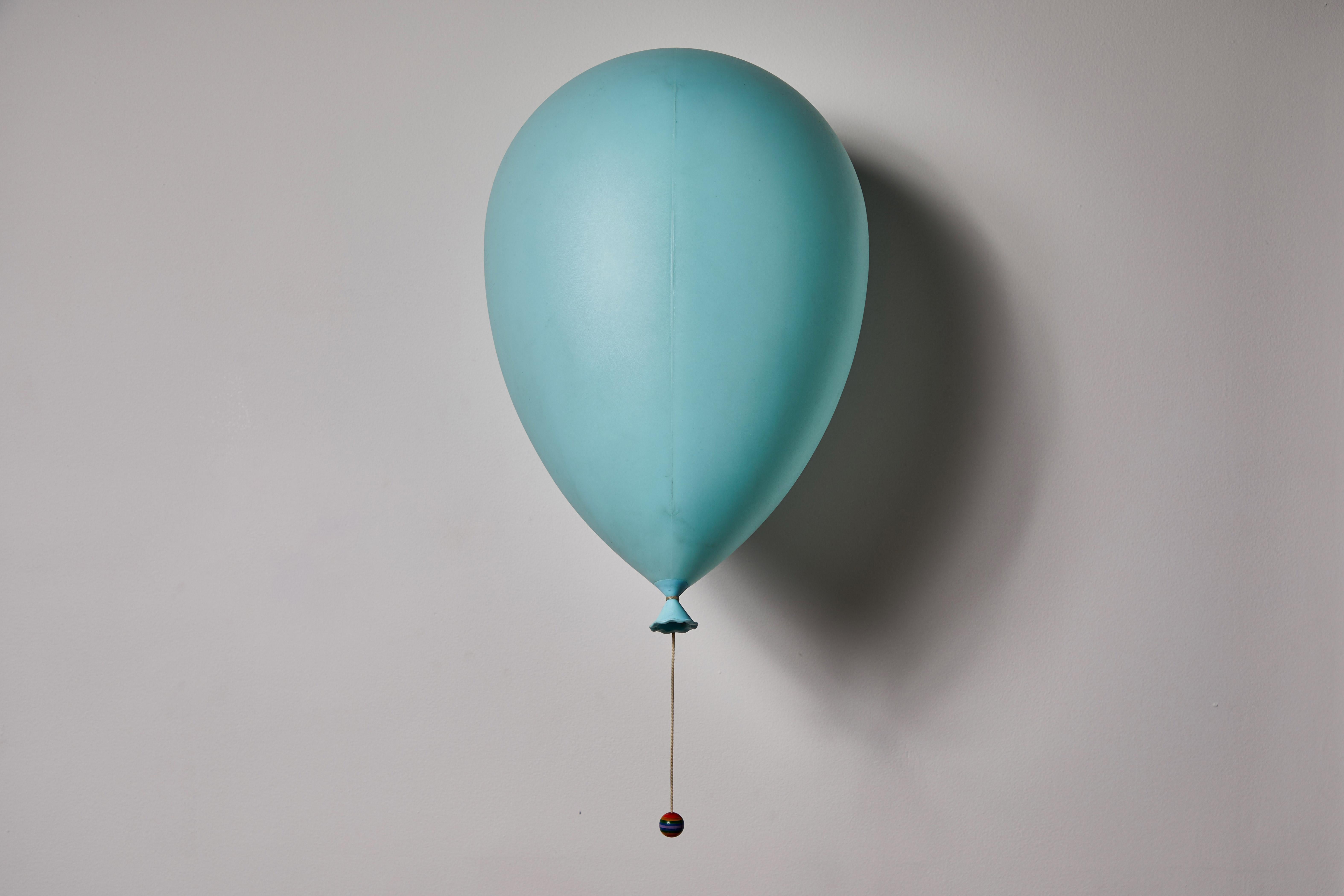 Balloon Wall/Table Lamp by Yves Christin for Bilumen. Manufactured in Italy circa 1970's. Plastic. Rewired for U.S. junction boxes. Takes one E27 40w maximum bulb. Bulb provided as a one time courtesy. Retains original makers mark.