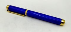 Ballpoint Pen Modern Contemporary Style Blue Enamel Sterling Silver Salimbeni