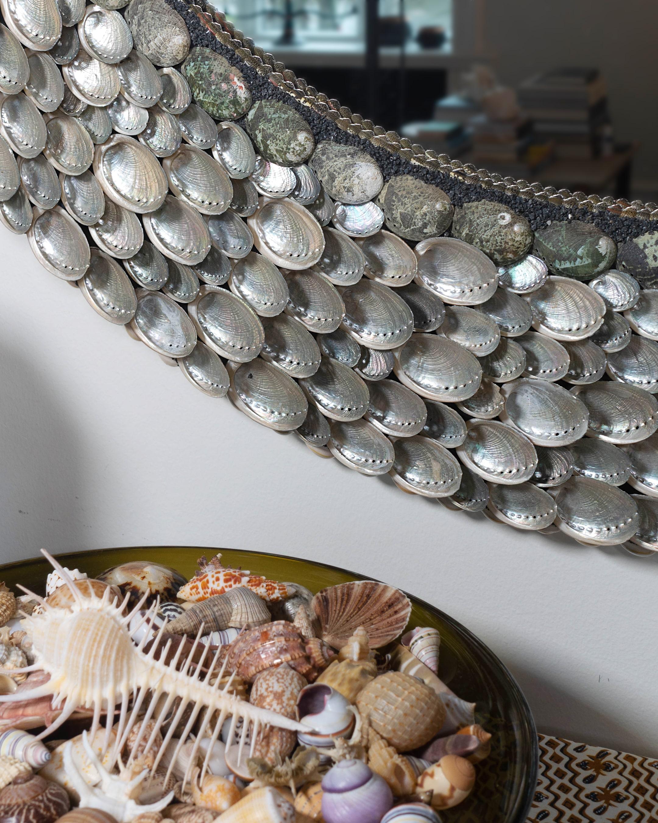 Hand-Crafted Ballroom Blitzz, Unique Shell Mirror by Shellman Scandinavia, Sweden For Sale