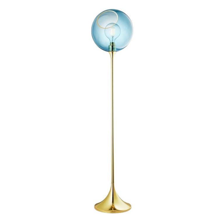 Ballsaal Stehleuchte, Blue Sky mit LED Globe Glühbirne Ø5
