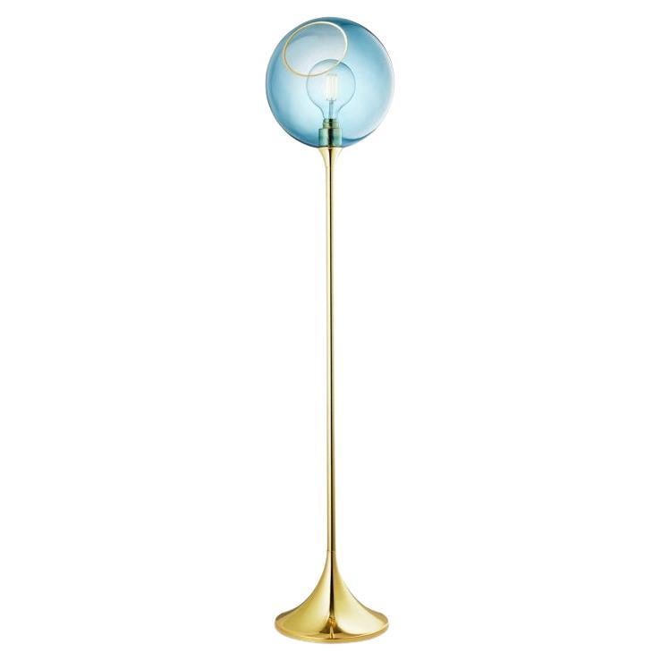 Ballroom Floor Lamp, Blue Sky with LED Globe Bulb Ø5 For Sale