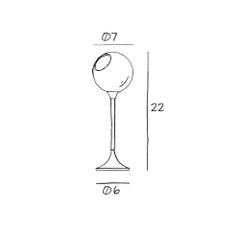 Ballroom Table Lamp, Army with LED Globe Bulb Ø3