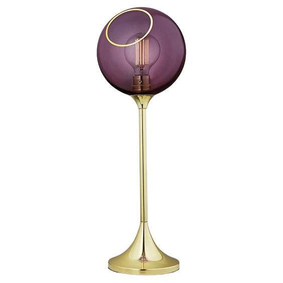 Ballroom Table Lamp, Purple Rain with LED Globe Bulb Ø3 For Sale