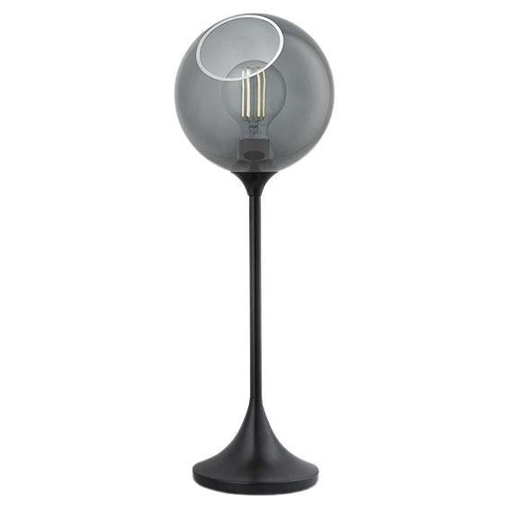 Ballroom Table Lamp, Smoke with LED Globe Bulb Ø3 For Sale