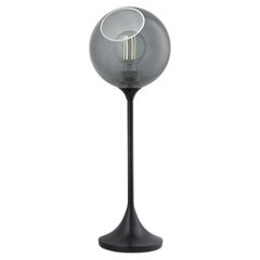 Ballroom Table Lamp, Smoke with LED Globe Bulb Ø3