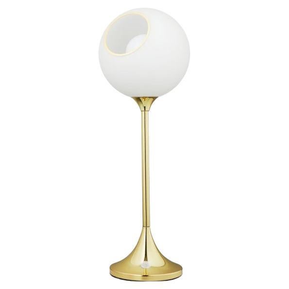 Ballroom Table Lamp, White Snow with LED Globe Bulb Ø3
