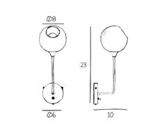 Ballroom Tall Light Sconce Blue