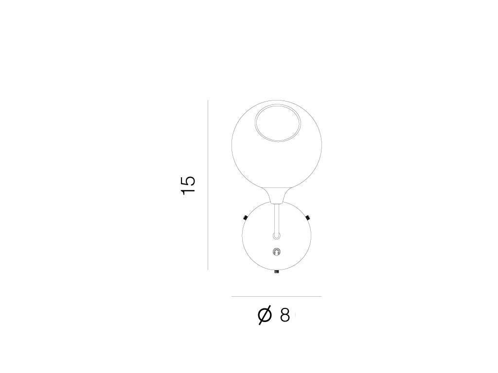 Aplique de pared Ballroom Corto - Cristal ahumado Moderno en venta