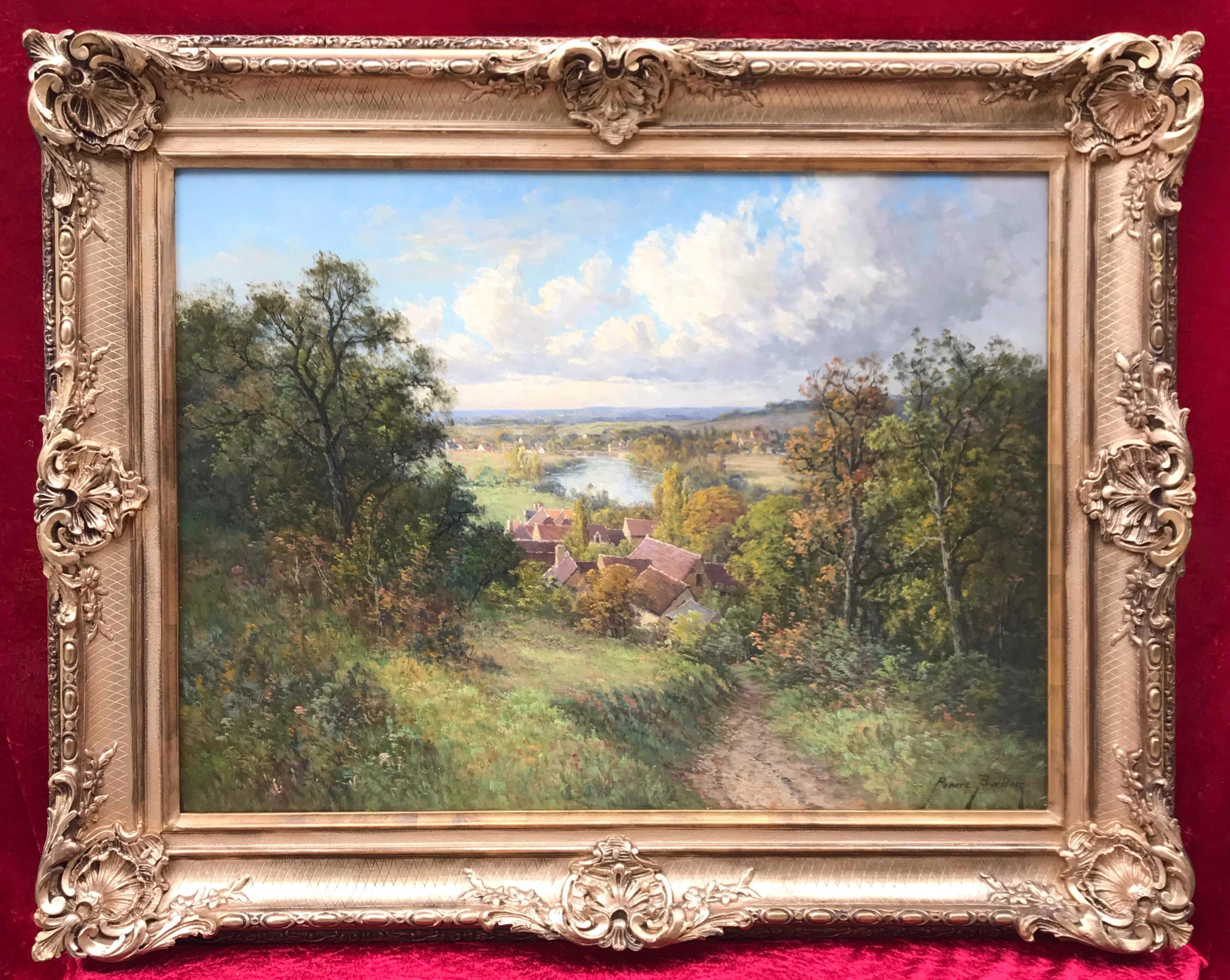 Landscape Painting di BALLUE Pierre Ernest - Paesaggio della campagna francese