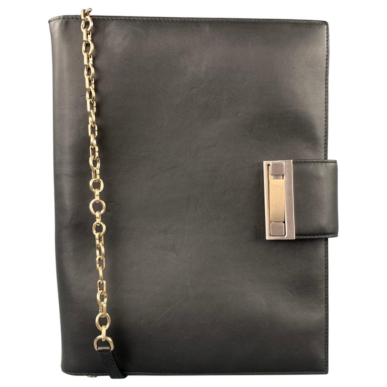 Hermes Vintage Black Leather Card Holder at 1stDibs