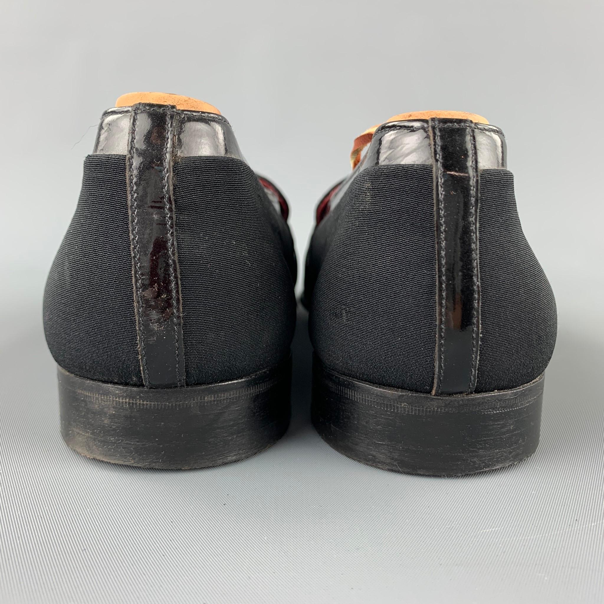BALLY Adante Size 11 Black Silk Slip On Loafers In Good Condition In San Francisco, CA