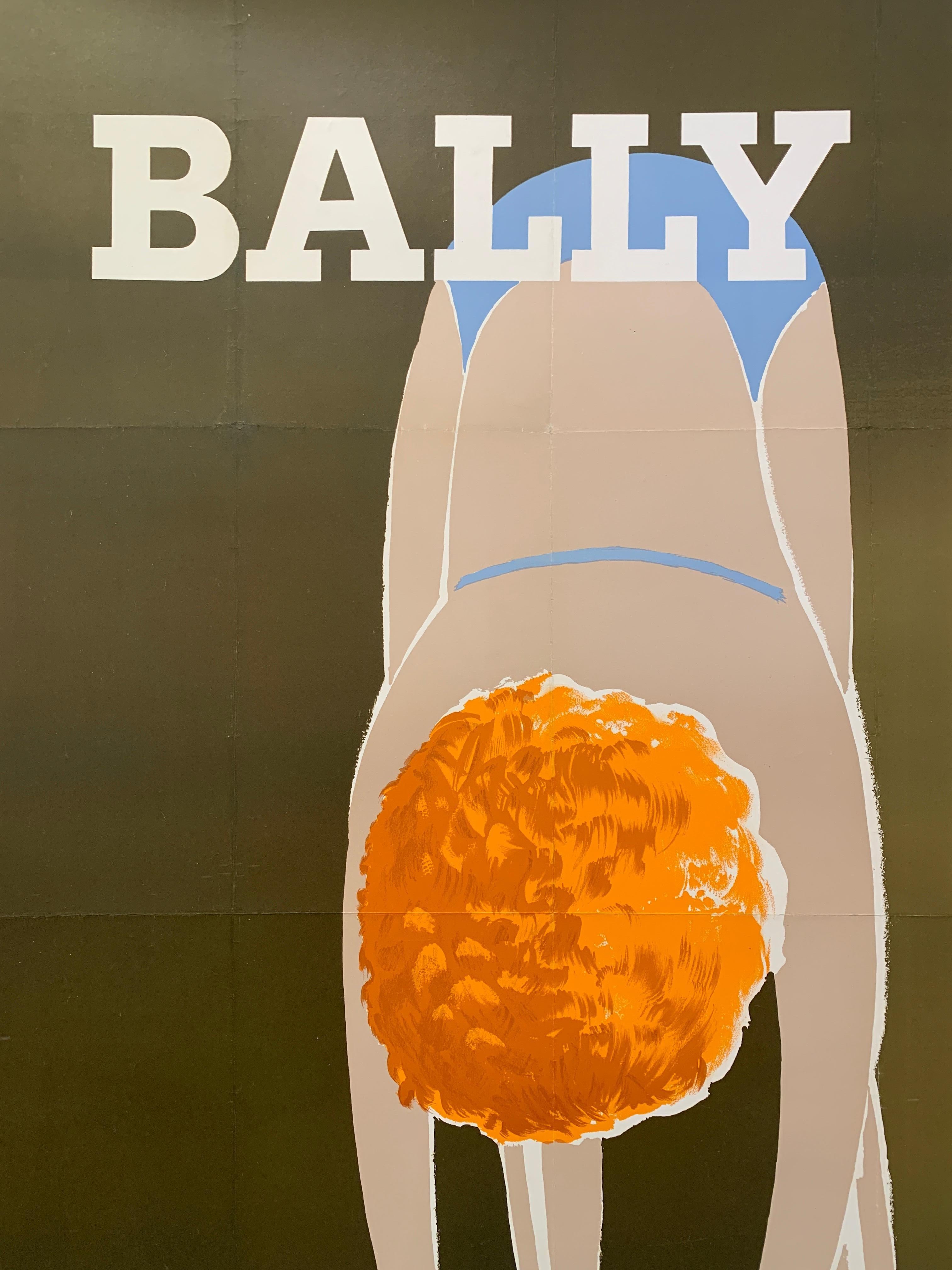 Moderne Affiche de mode française d'origine du ballet Bally, par Fix-Masseau, 1981 en vente