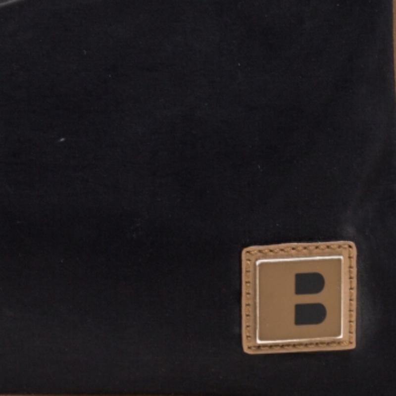 Borsa Baguette in nylon e pelle Bally nero/beige in vendita 5