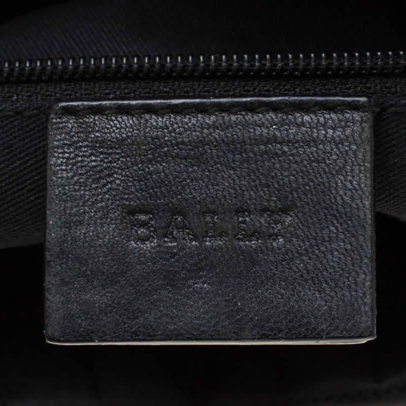 Bally Black Branchville Embossed Leather Shoulder Bag 3