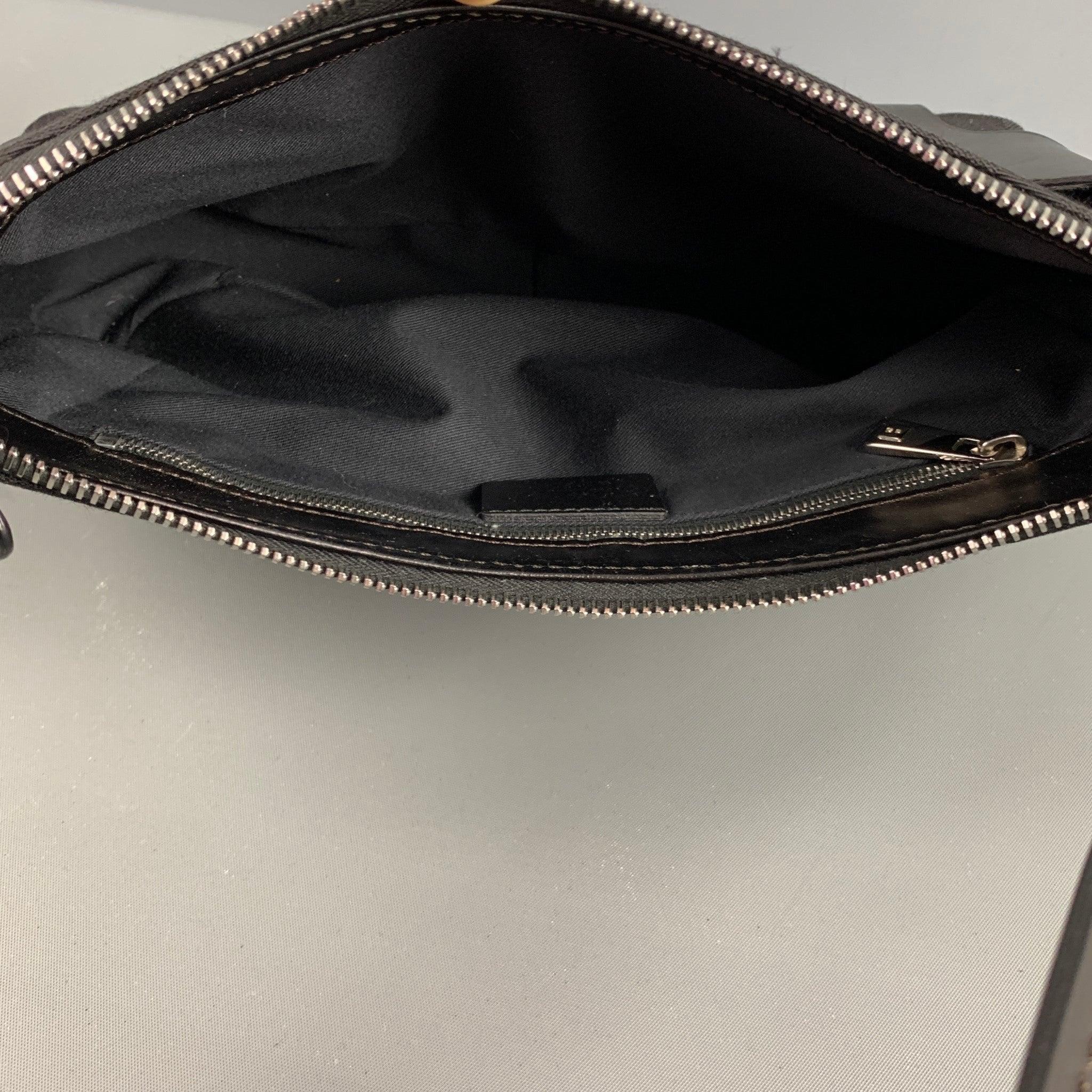 BALLY Black Fabric Leather Shoulder Bag Handbag For Sale 3