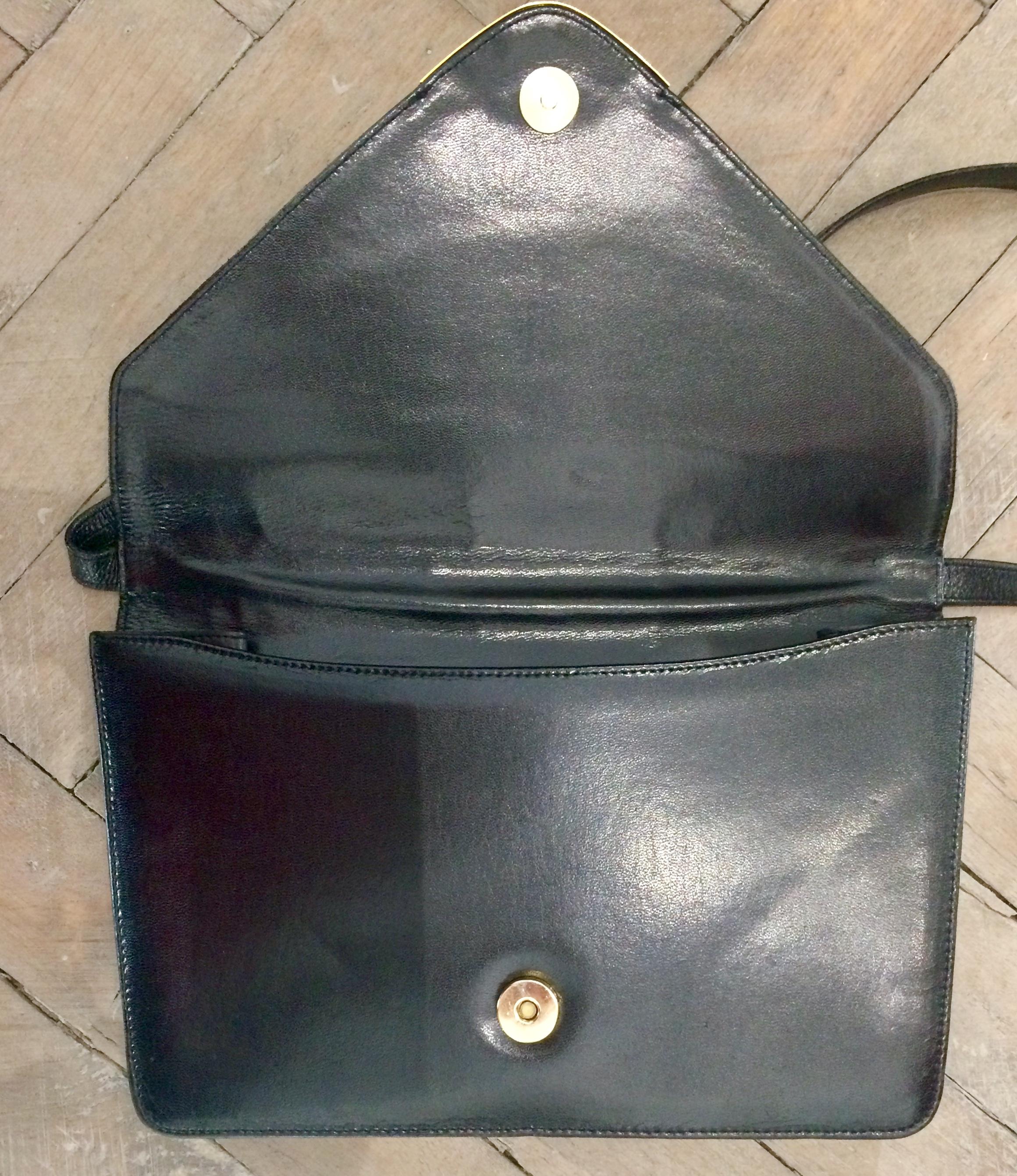 Bally Black Leather and Suede Shoulder Bag 2