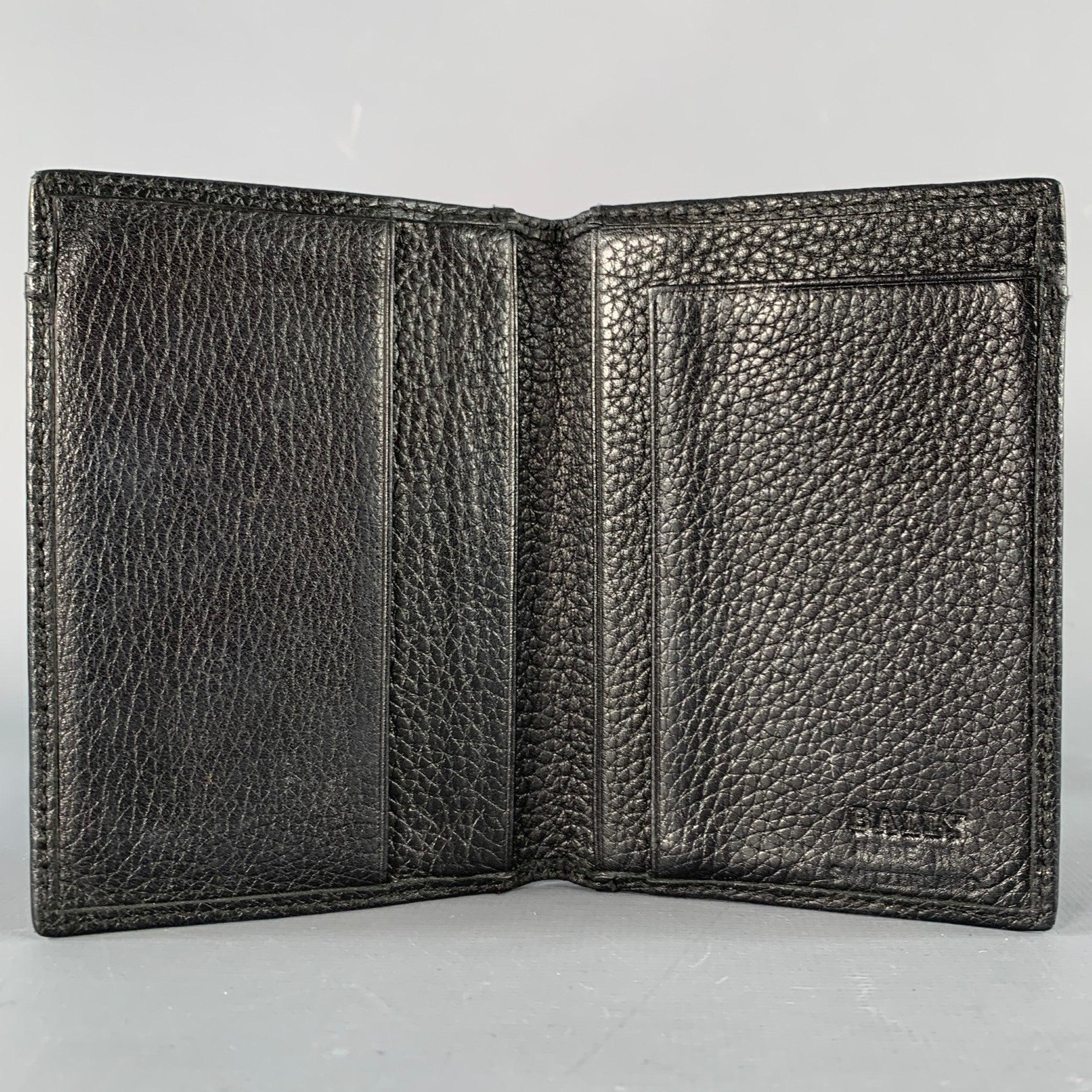 Men's BALLY Black Leather Bifold Wallet For Sale