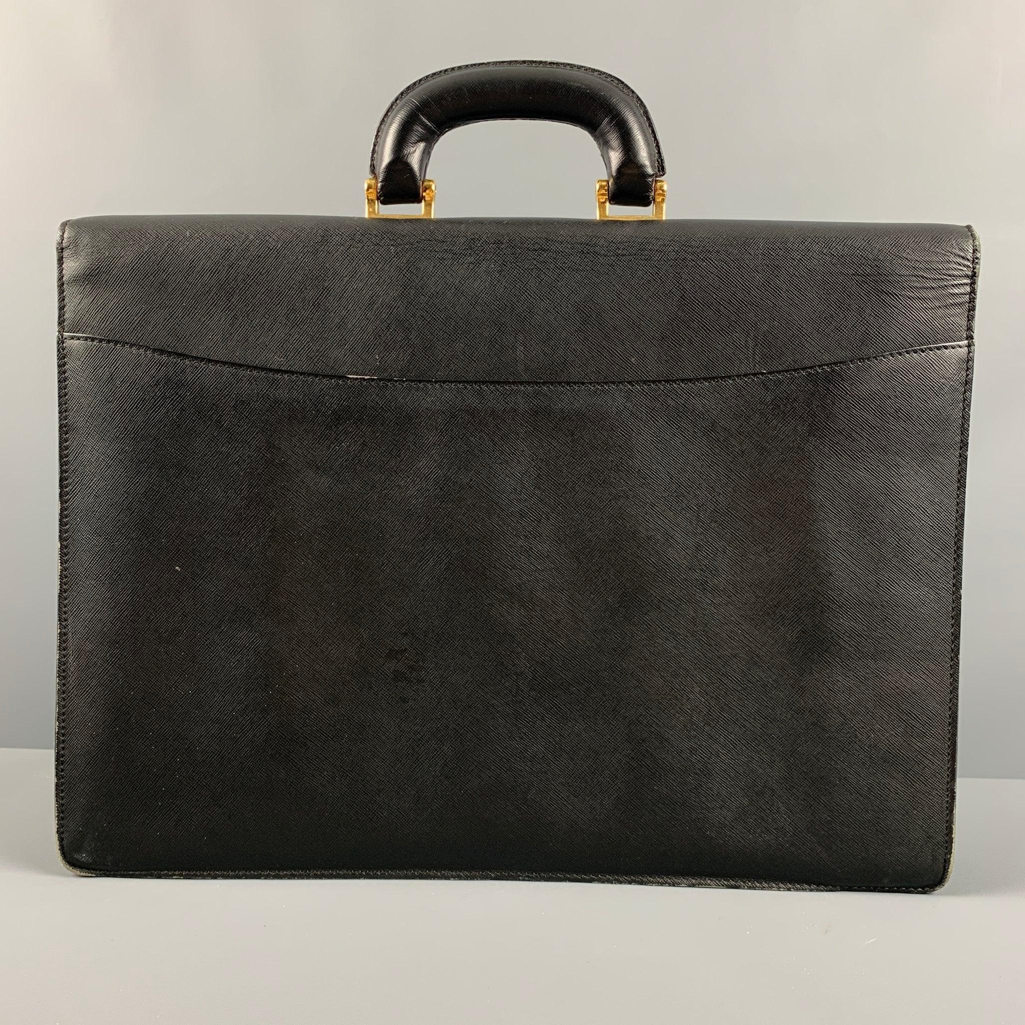 BALLY Black Leather Briefcase Bags In Good Condition For Sale In San Francisco, CA