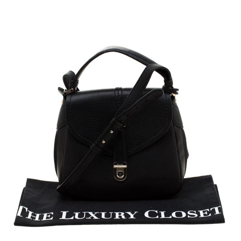 Bally Black Leather Crossbody Bag For Sale at 1stDibs