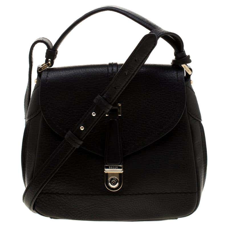 Bally Black Leather Crossbody Bag For Sale at 1stDibs