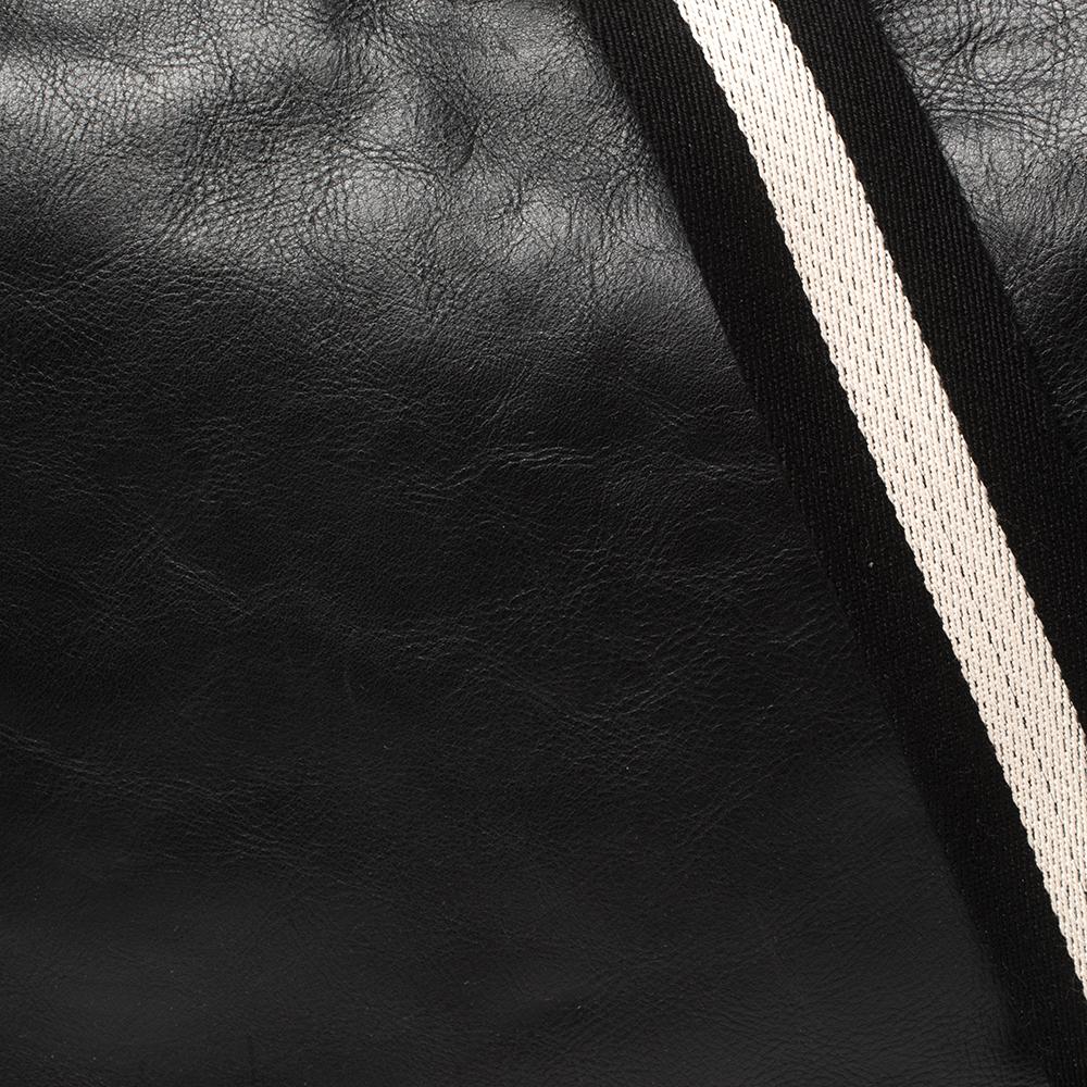 Men's Bally Black Leather Crossbody Messenger Bag