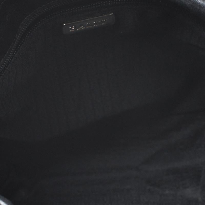 Women's Bally Black Leather Drawstring Crossbody Bag