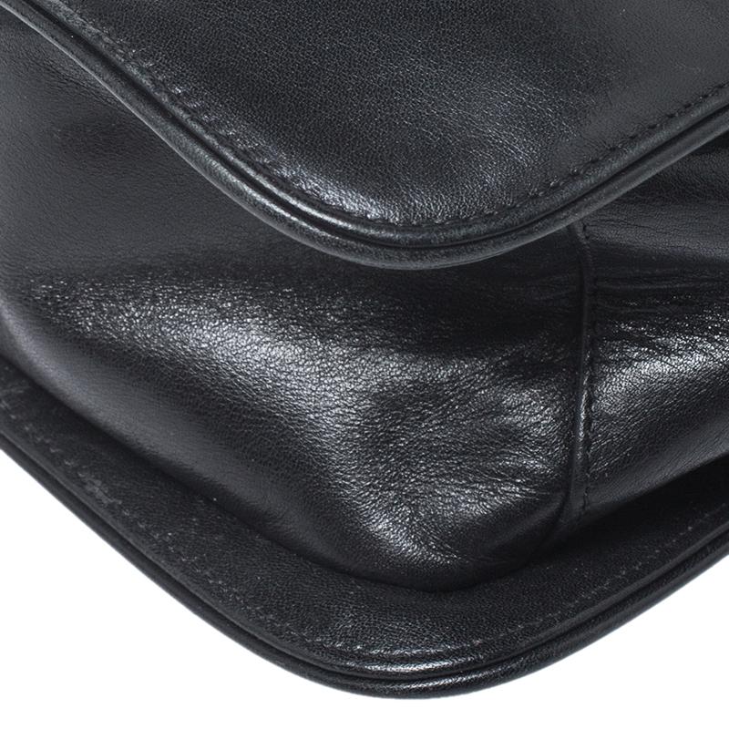 Bally Black Leather Drawstring Crossbody Bag 3