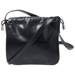 Bally Black Leather Drawstring Crossbody Bag