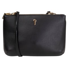 BALLY black leather DUO Crossbody Bag