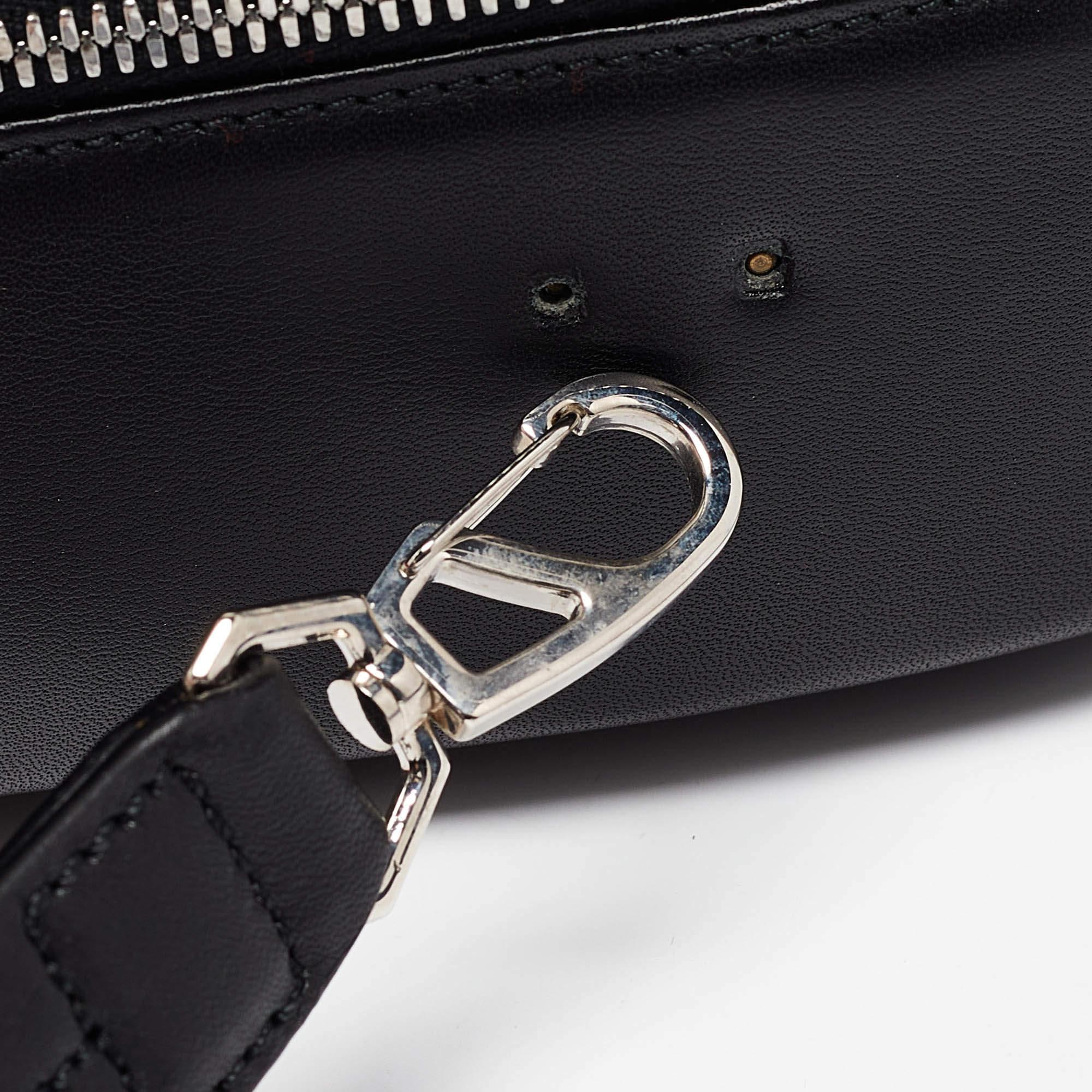 Bally Black Leather Front Pocket Briefcase Bag 4