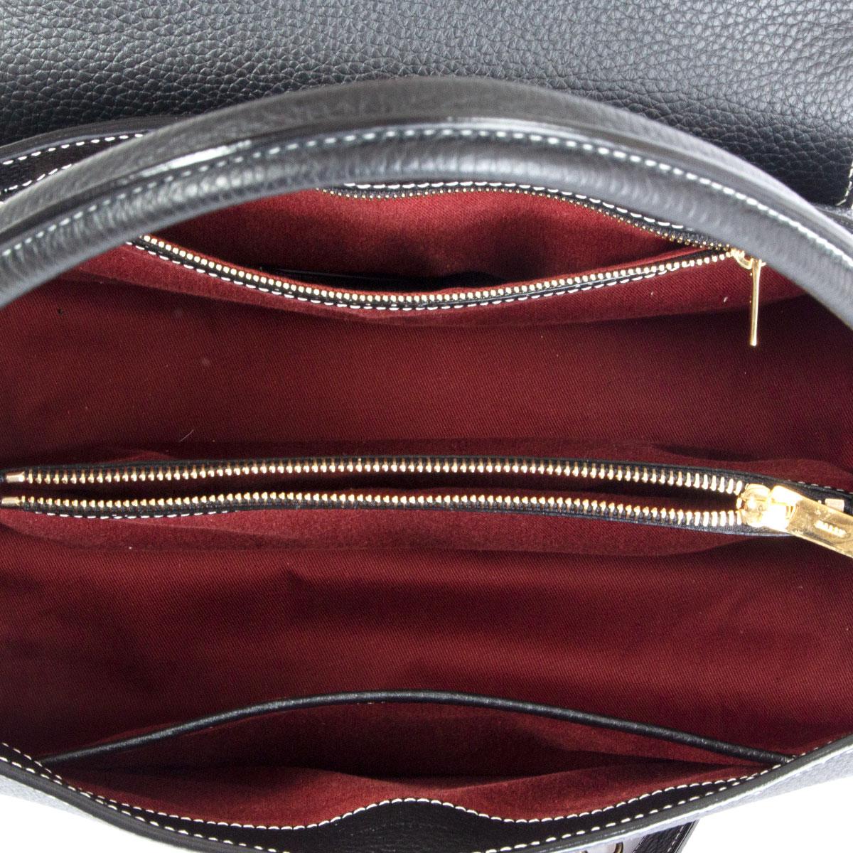  BALLY cuir noir LAYKA TOP HANDLE Sac à bandoulière Pour femmes 
