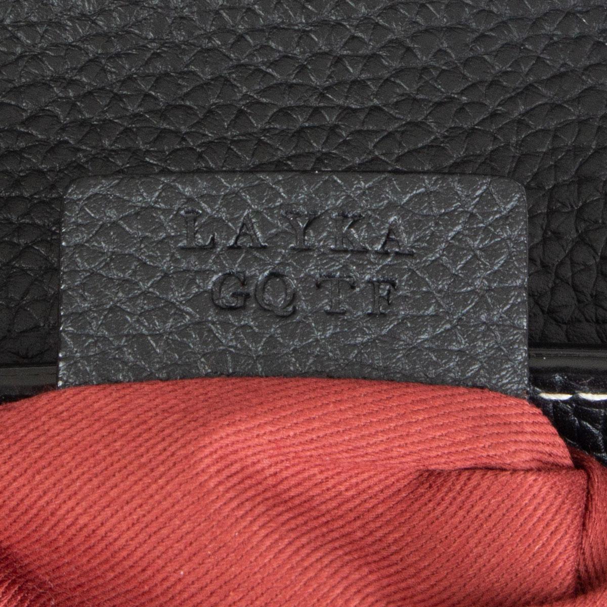 Black BALLY black leather LAYKA TOP HANDLE Shoulder Bag