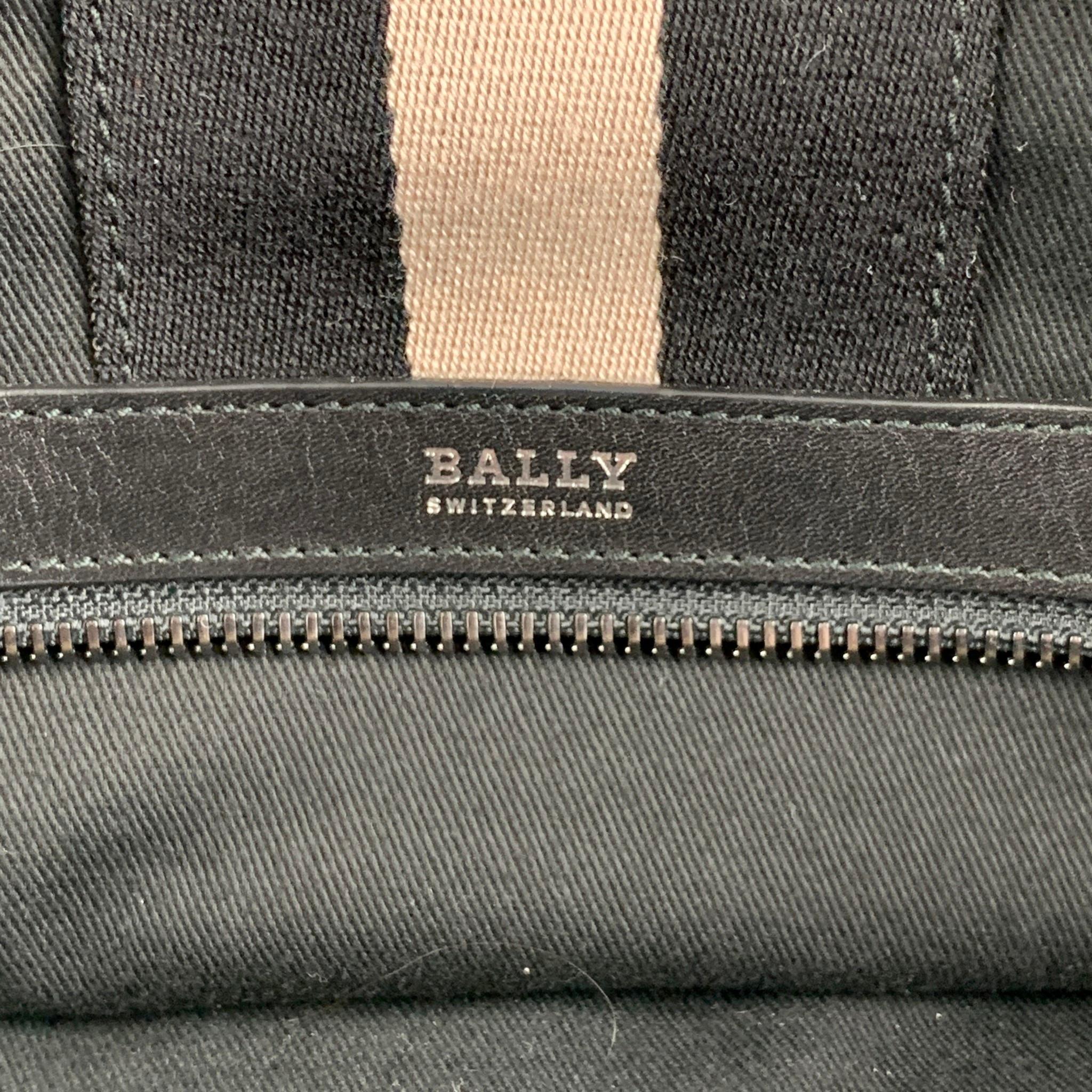 BALLY Black Leather Rectangle Duffle Bag In Good Condition In San Francisco, CA