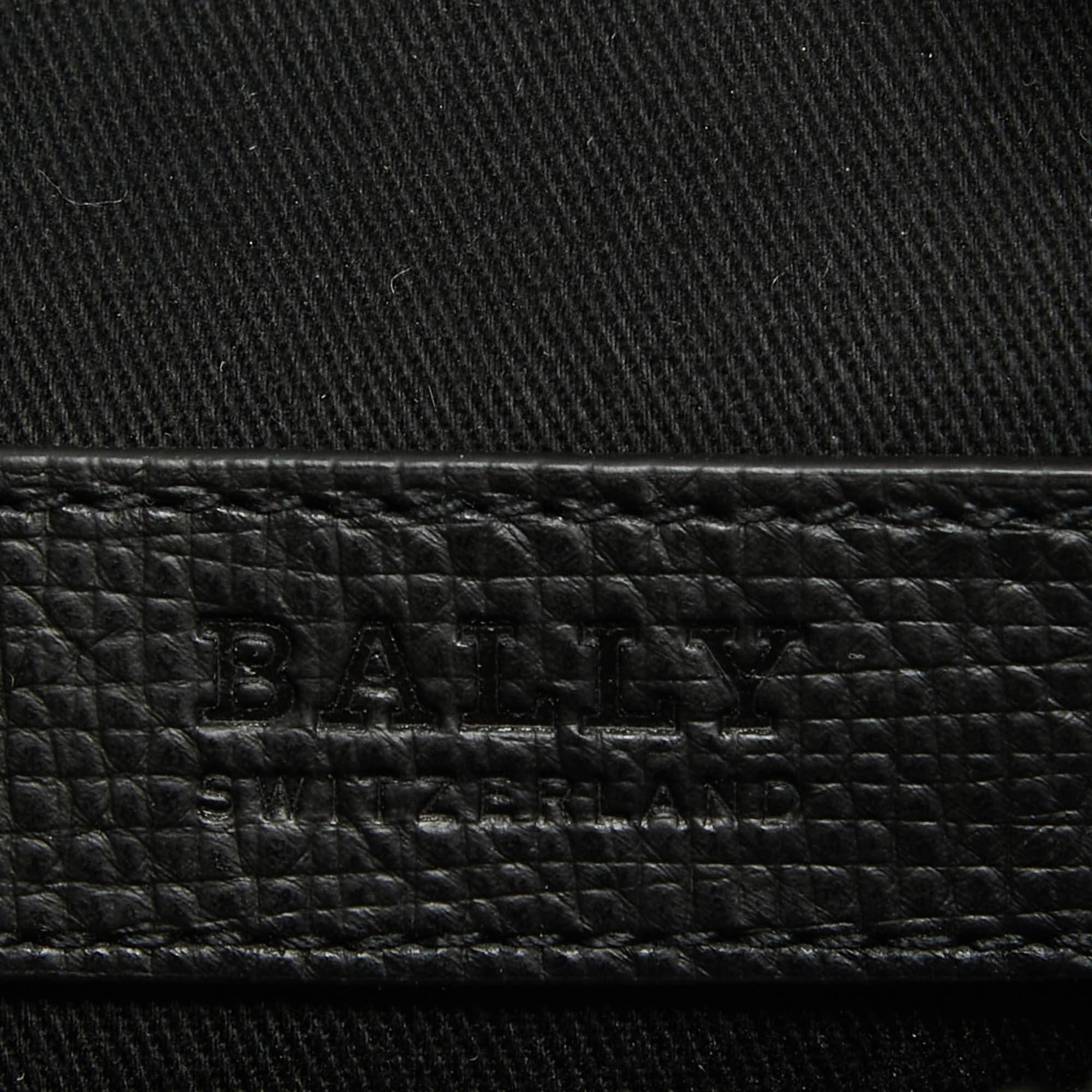 Bally Black Leather Serbet Messenger Bag 6