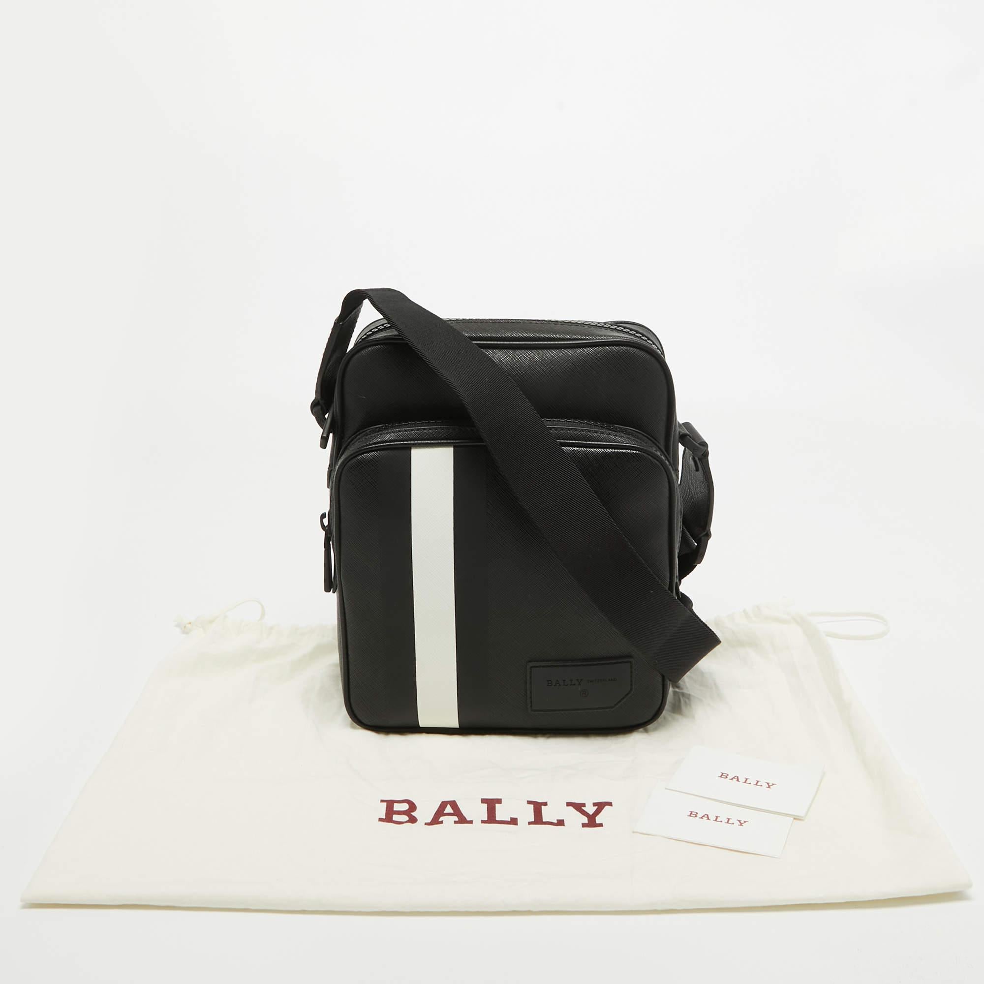 Bally Black Leather Serbet Messenger Bag 7