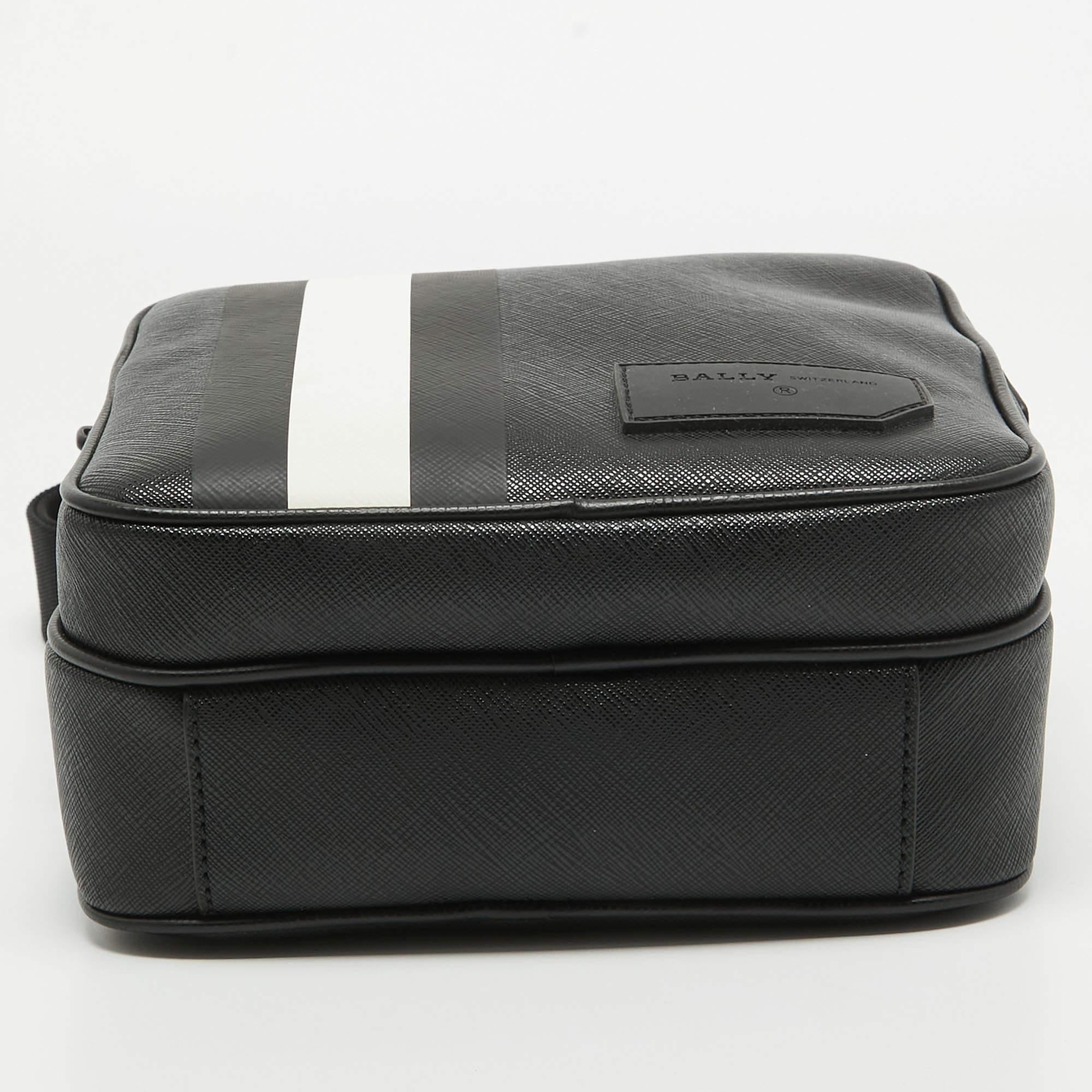 Bally Black Leather Serbet Messenger Bag 1
