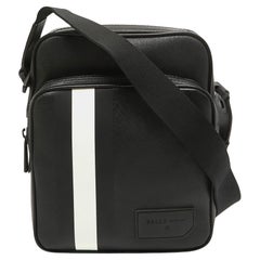 Bally Black Leather Serbet Messenger Bag