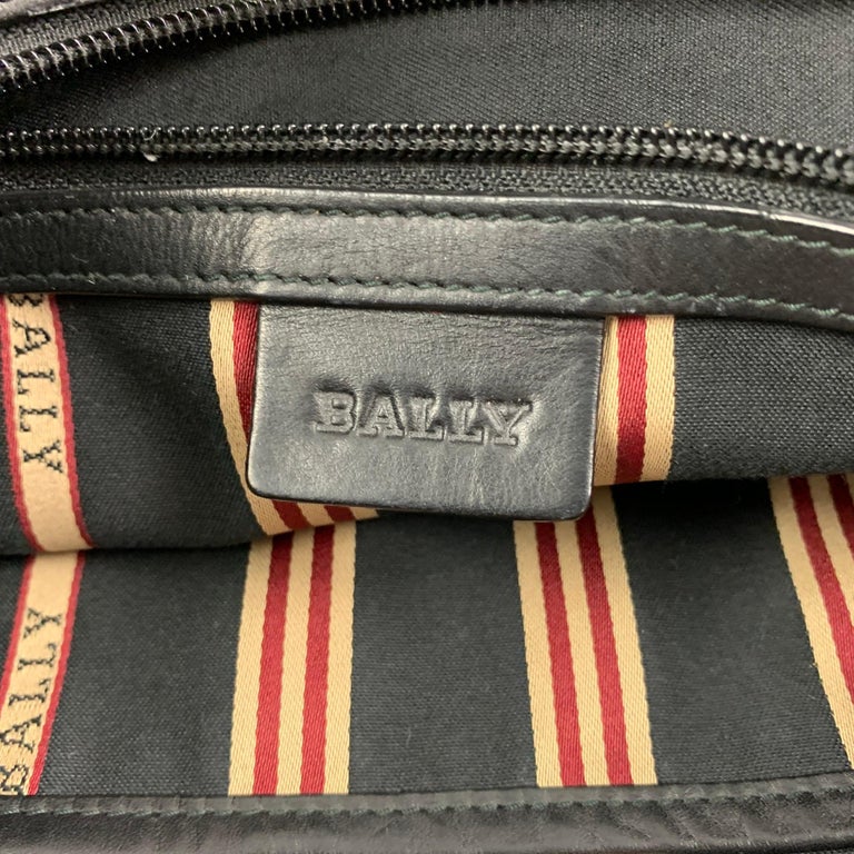 BALLY Black Leather Shoulder Strap Messenger Bag at 1stDibs