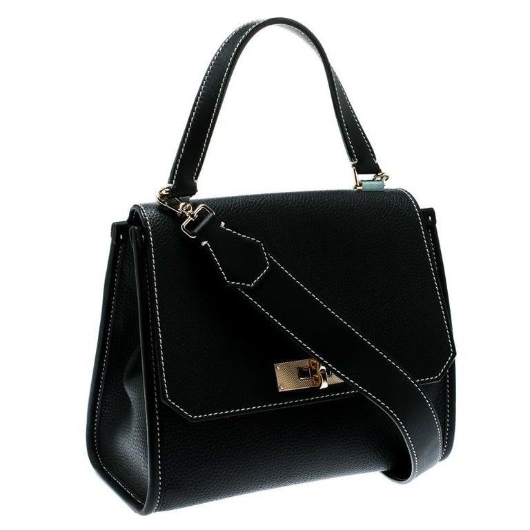 Bally Black Leather Small Breeze Top Handle Bag For Sale at 1stDibs | bally  breeze bag, bally breeze shoulder bag