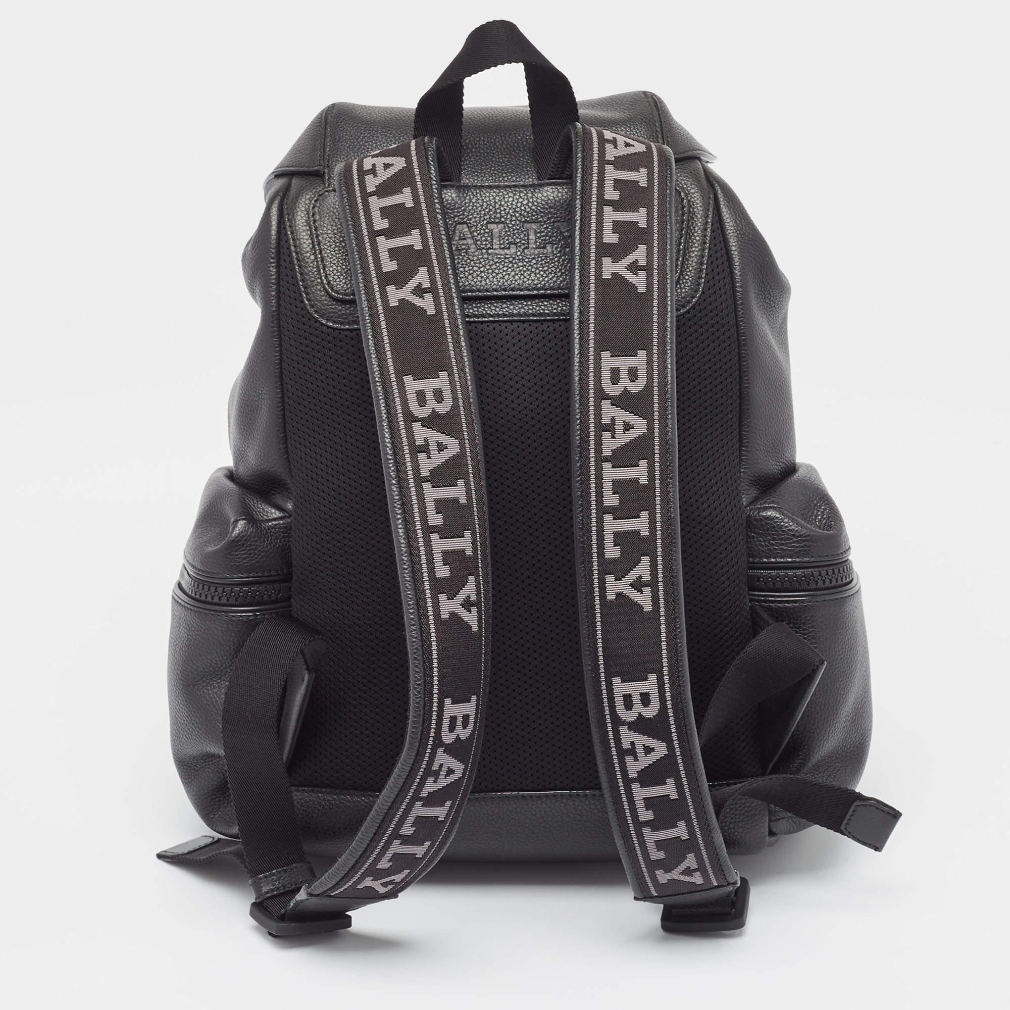 Bally Black Leather Small Crew Backpack 2