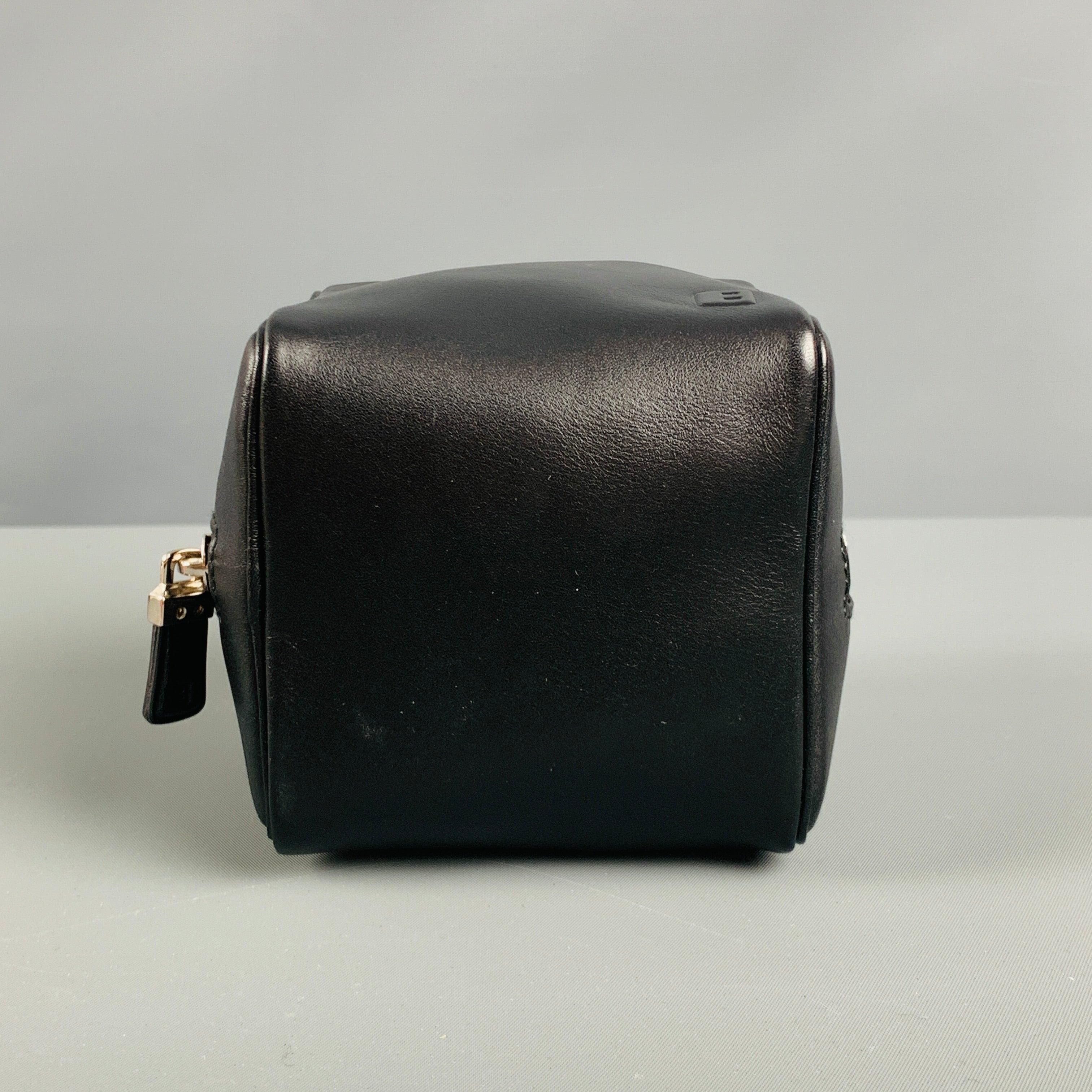 Men's BALLY Black Leather Toiletry Handbag For Sale
