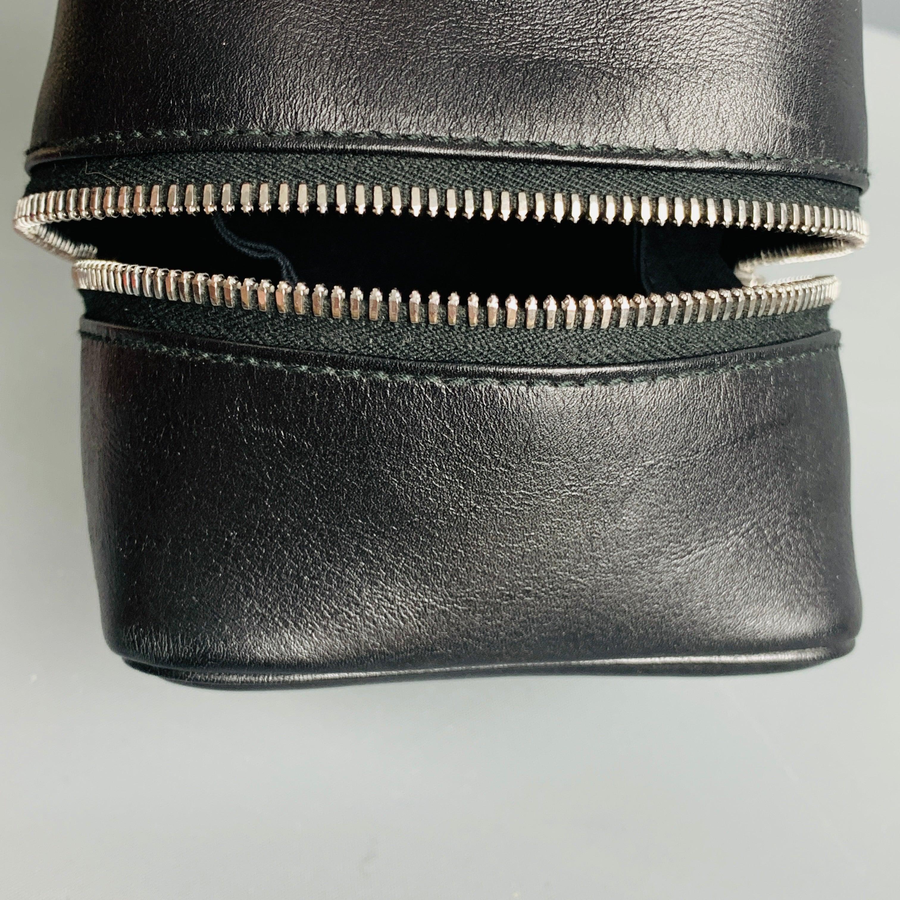 BALLY Black Leather Toiletry Handbag For Sale 3