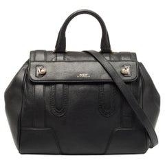 Bally Black Leather Top Handle Bag