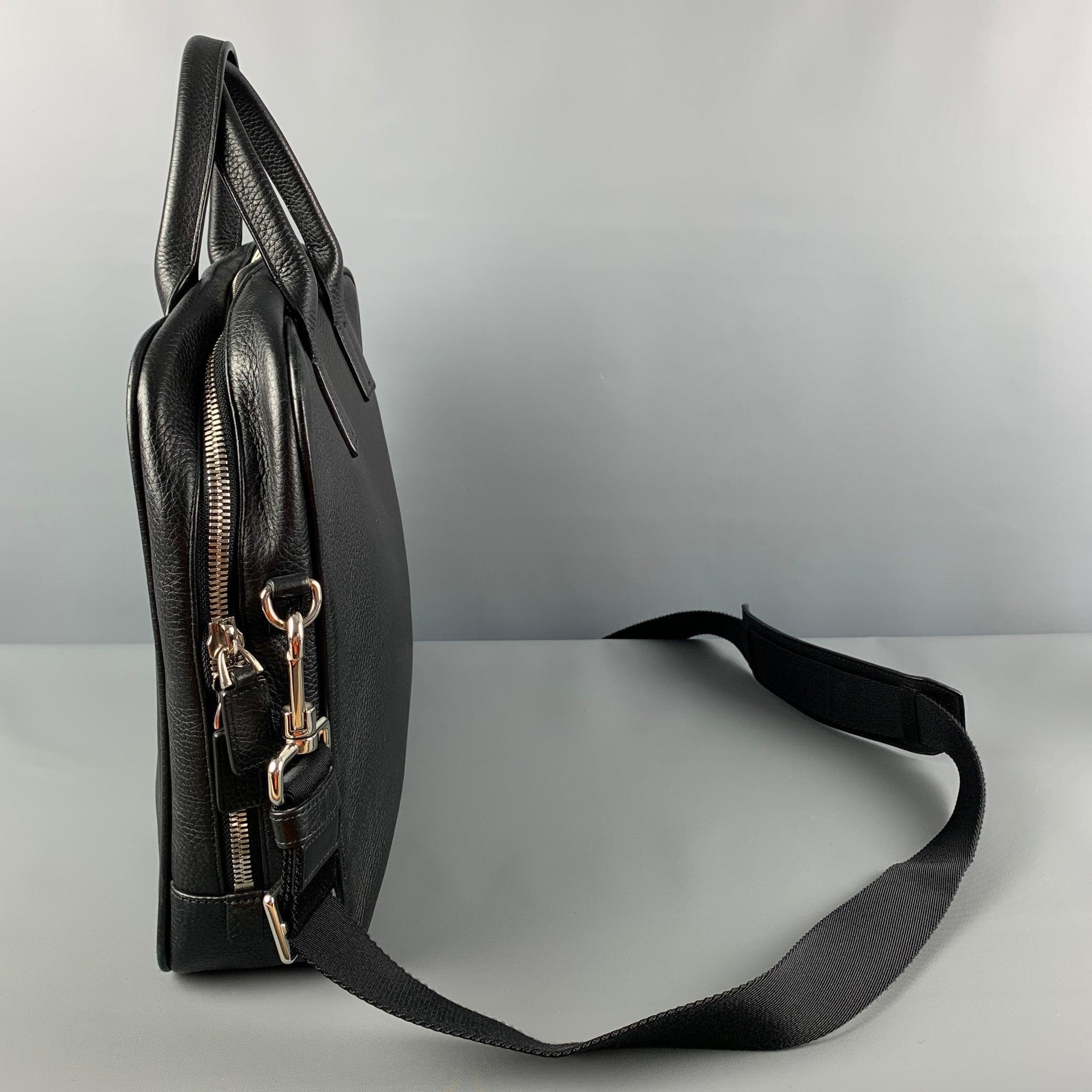 BALLY Black Leather Top Handles Shoulder Bag For Sale 1